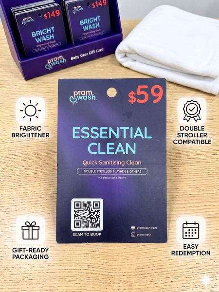 PramWash Wash Card Double Stroller — Gift a Clean (Physical Card)