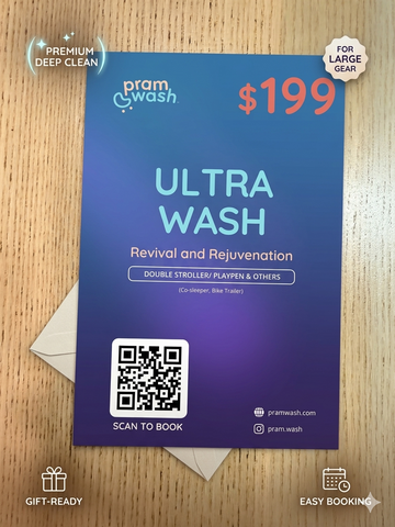 PramWash Wash Card Double Stroller — Gift a Clean (Physical Card)