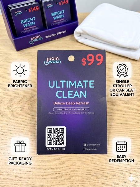 PramWash Wash Card Single Stroller — Gift a Clean (Physical Card)