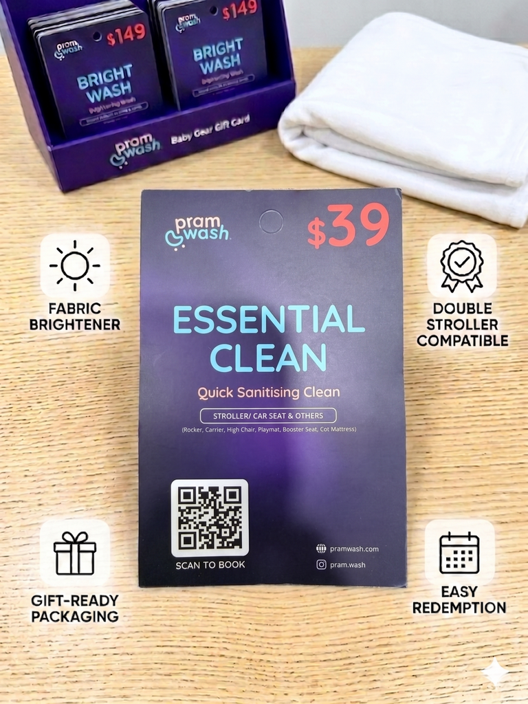 PramWash Wash Card Single Stroller — Gift a Clean (Physical Card)