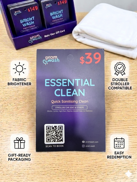 PramWash Wash Card Single Stroller — Gift a Clean (Physical Card)