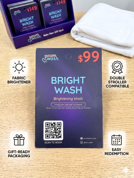 PramWash Wash Card Single Stroller — Gift a Clean (Physical Card)