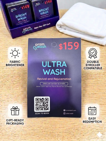 PramWash Wash Card Single Stroller — Gift a Clean (Physical Card)